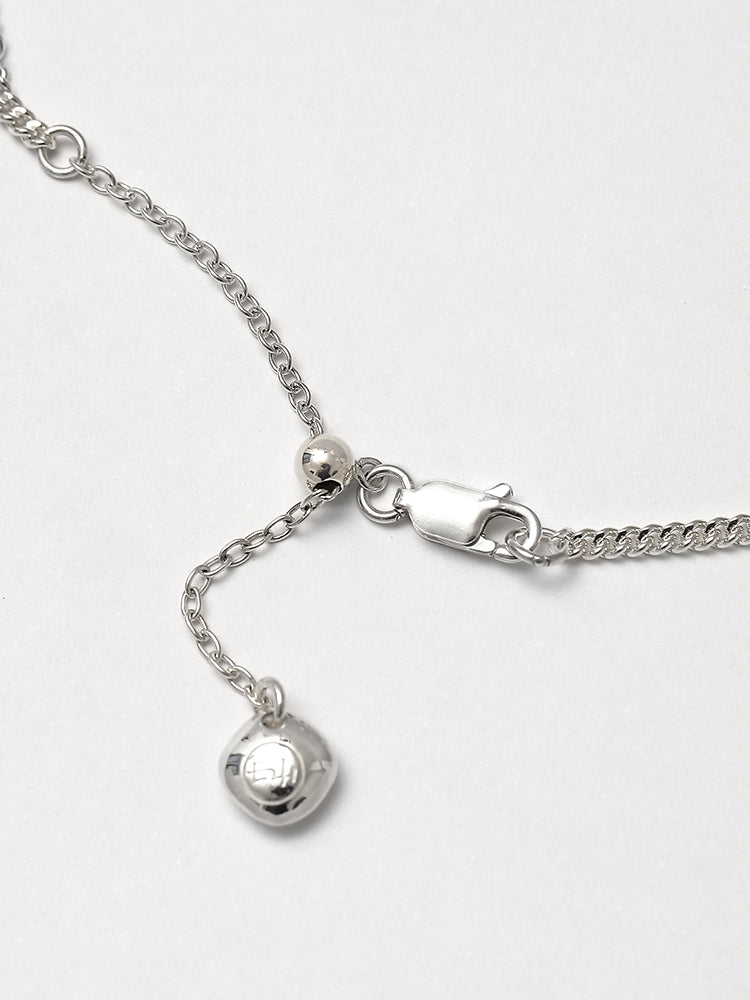 Beans silver necklace