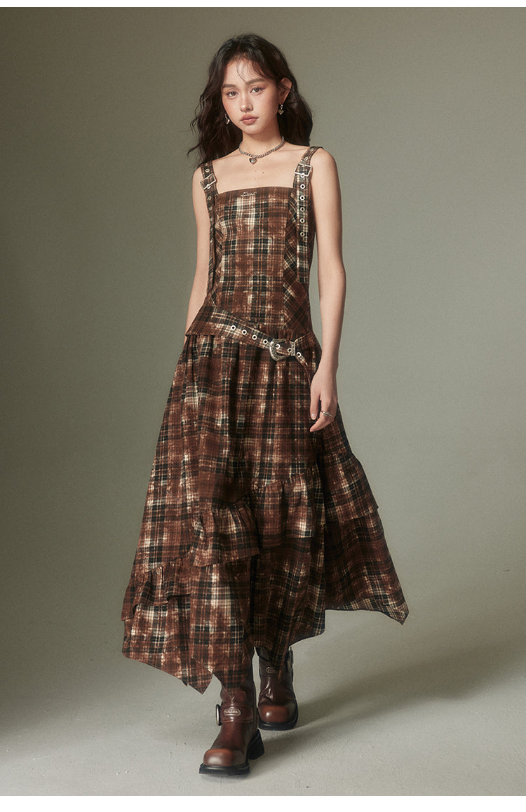 Maillard Vintage Adjustable Check Dress