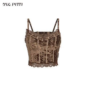 Heavy Velvet Lace Camisole