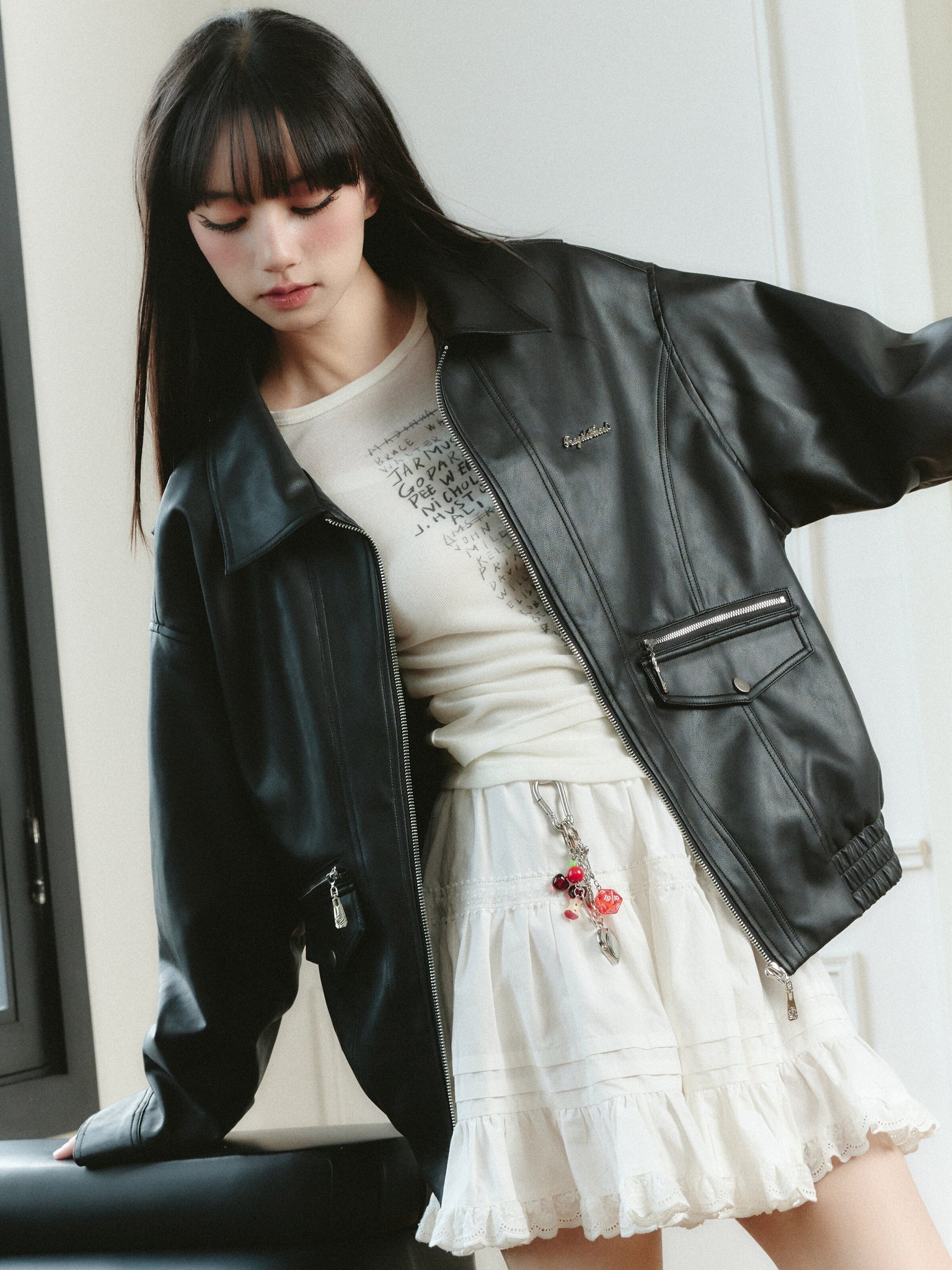 Motorcycle Leather Vintage Loose Jacket