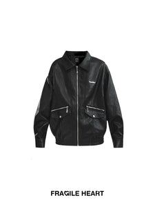 Motorcycle Leather Vintage Loose Jacket