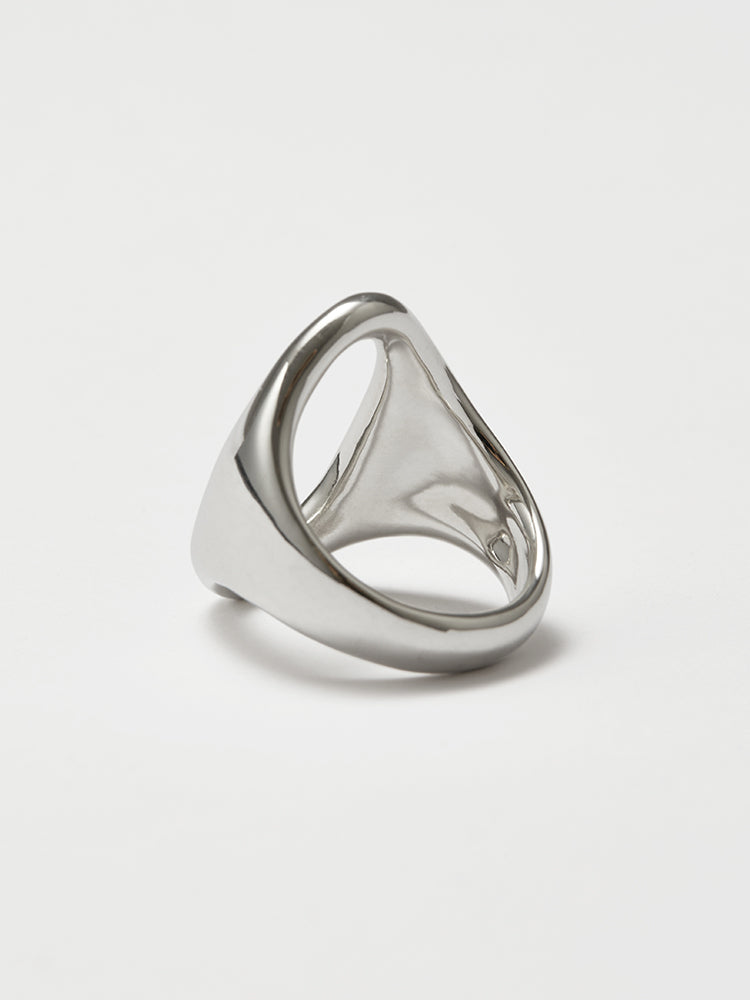 Plain hollow silver ring