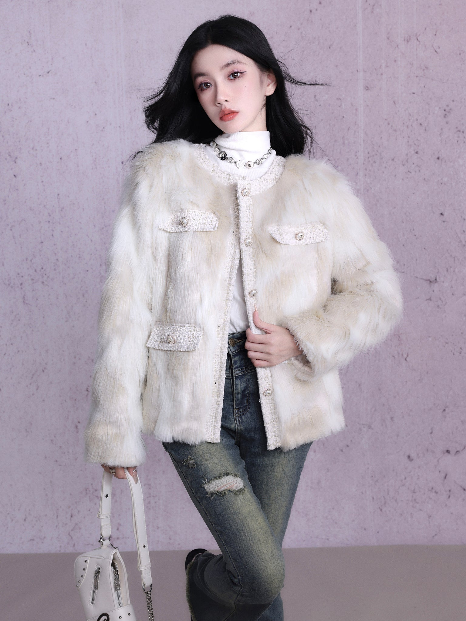 Eco-friendly Fur Plush Coat