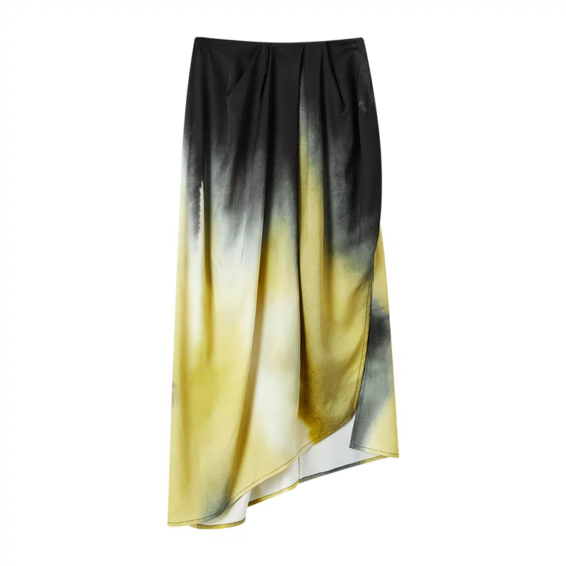 O-shaped irregular pleated skirt