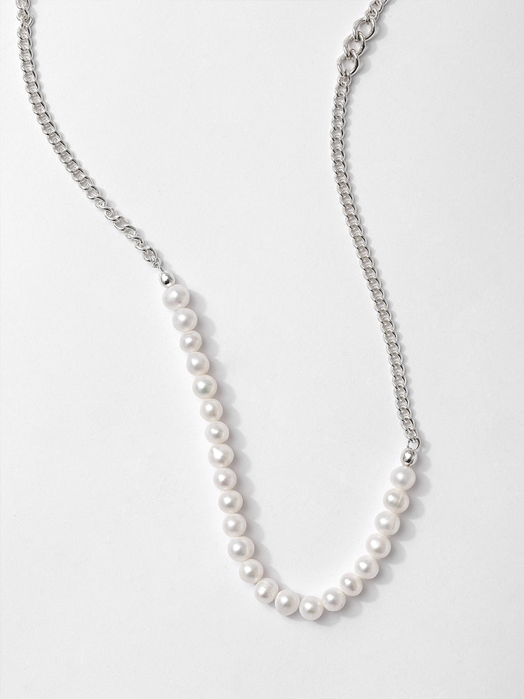 Baroque pearl long necklace