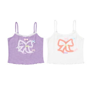 Beautiful girl cute embroidered vest camisole