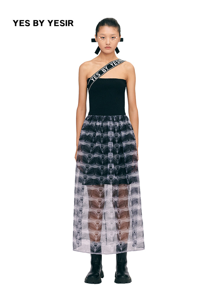 Organza mesh skirt