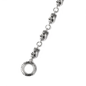 925 silver skull bracelet