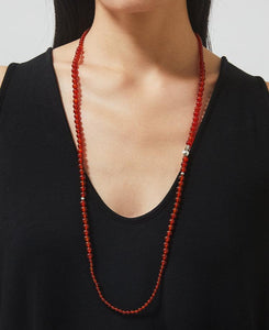 Red Agate Beaded Necklace