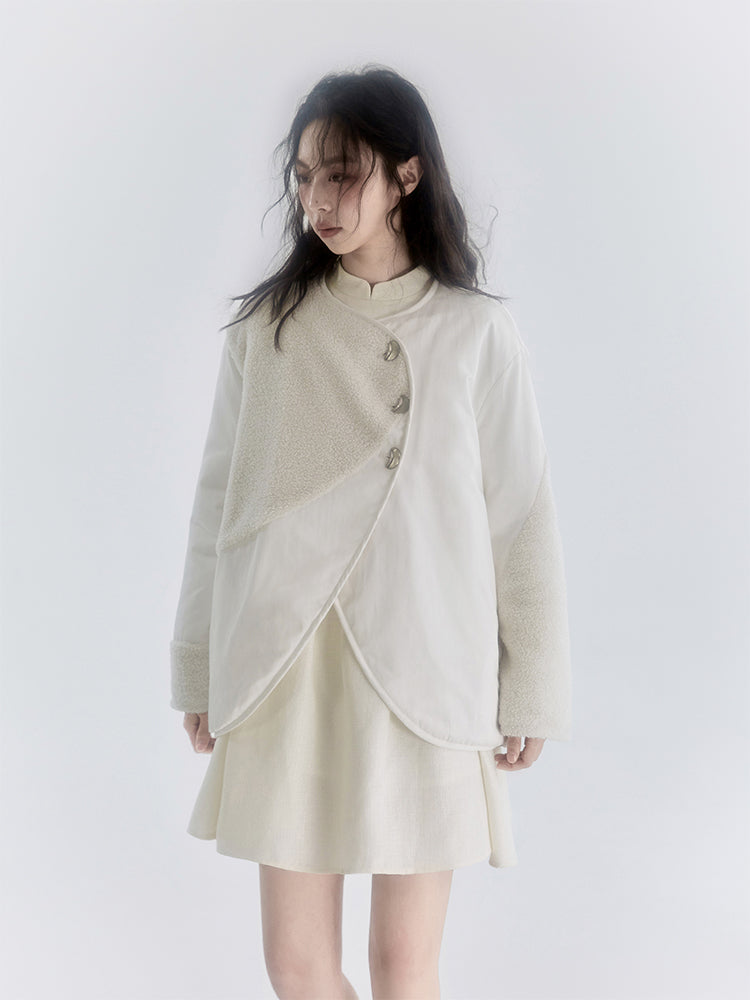 Lambswool Niche Design Loose Cotton Coat