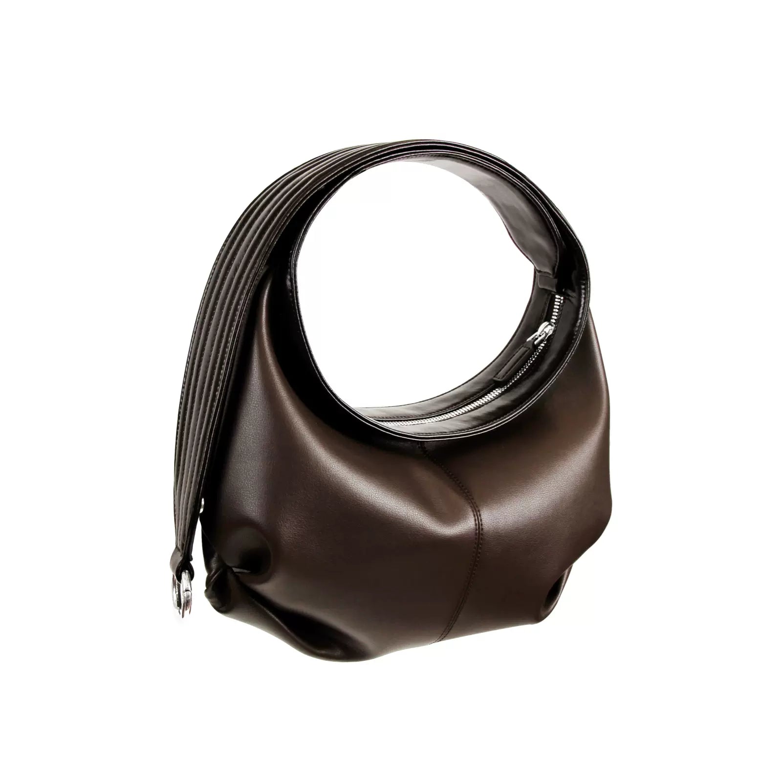 Crossbody adjustable underarm soft leather annual ring bag