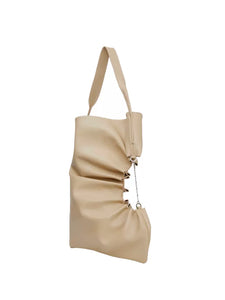 Pleated class commuting large capacity tote bag