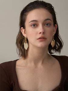 Spliced long earrings