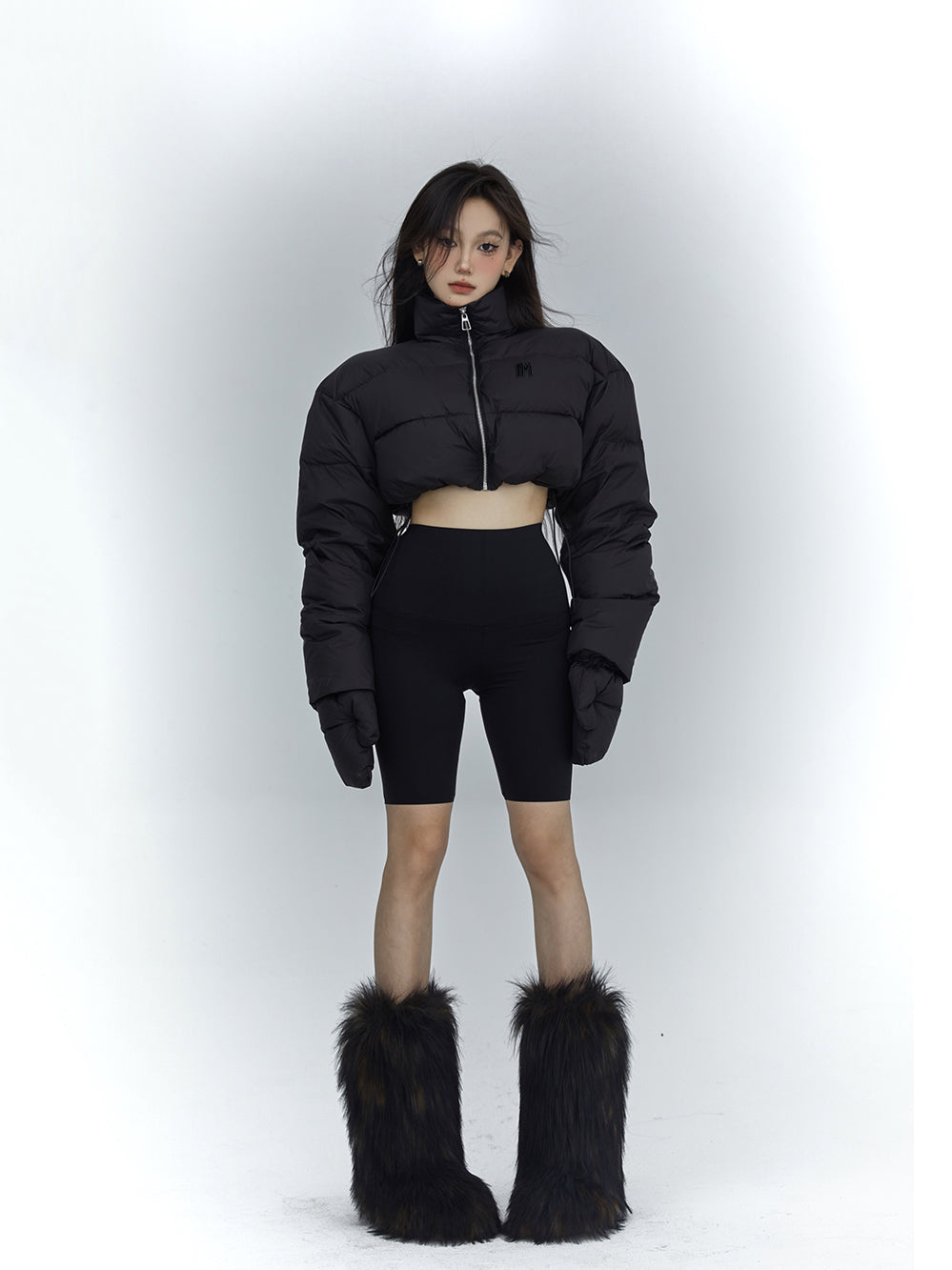 Basic Short High Neck Down Jacket