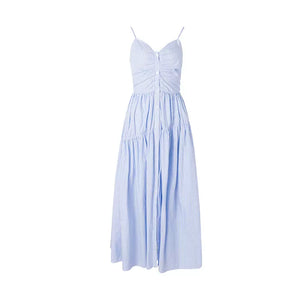 Single Breasted Pleated Slip Dress