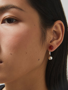 Two-color teardrop earrings