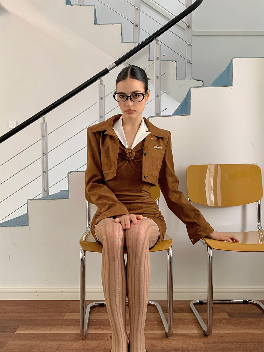 Elegant Vintage Mélange Office Siren Suit