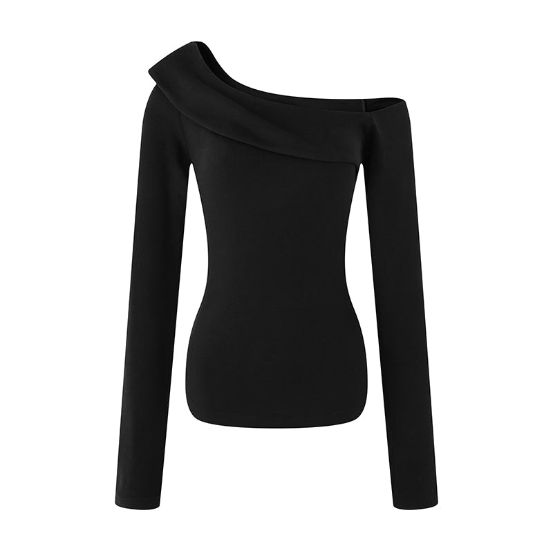 Skin-Friendly Off-Shoulder Base Layer Top