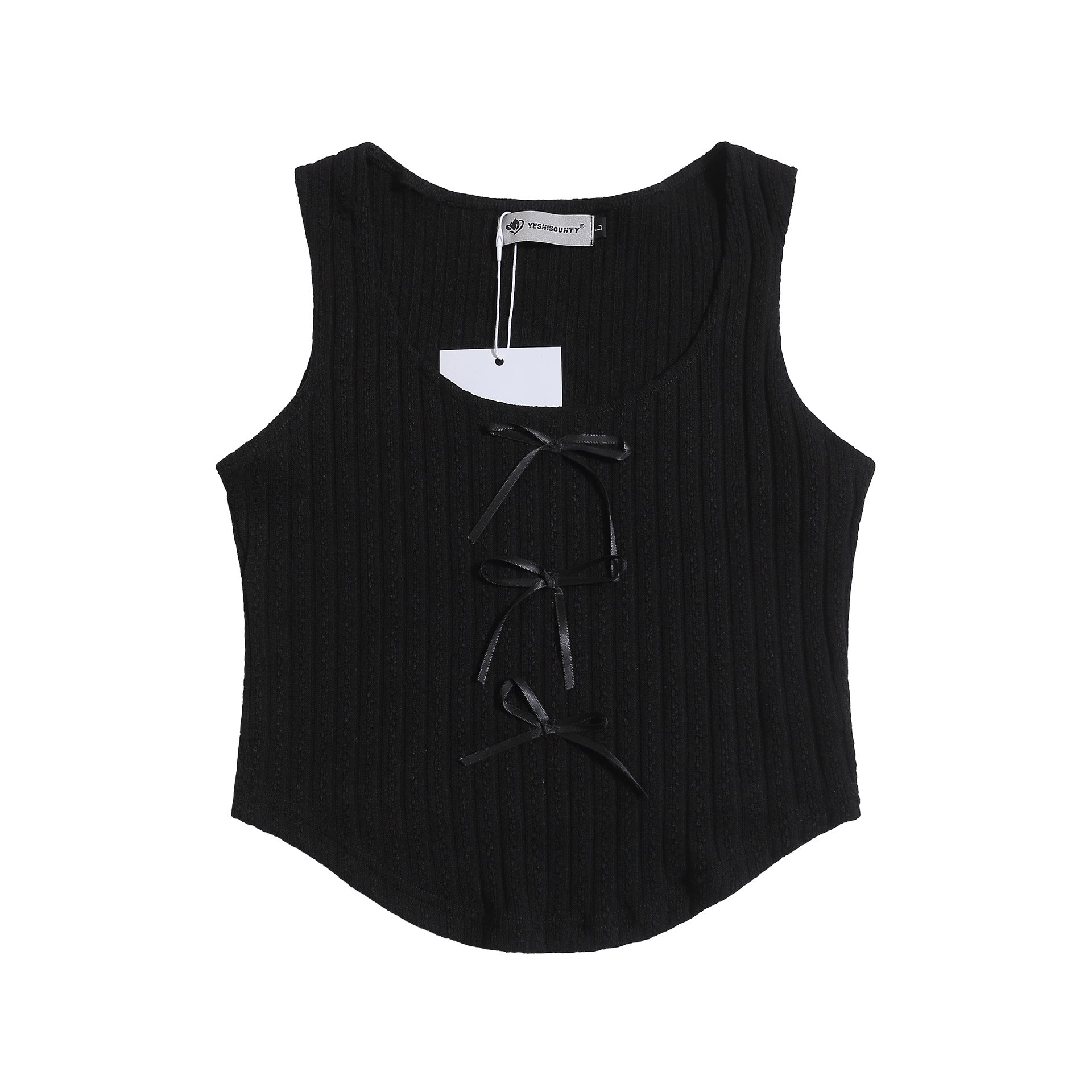 Small bow knitted vest