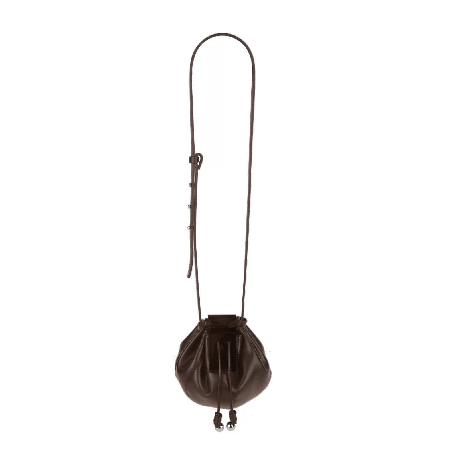 Pleated bucket bag mobile phone bag cowhide crossbody fruit bag