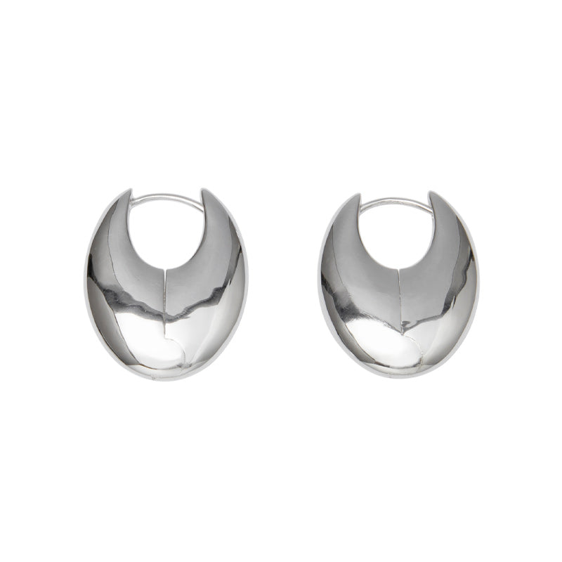 Plain oval earrings