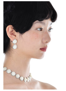 Pixelated Pearl Stud Earring