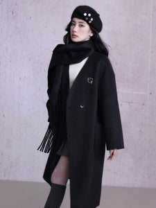 Handmade Wool Double-faced Coat (with a free scarf!!)