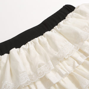 Lace eight-layer ruffled pleated princess tutu skirt