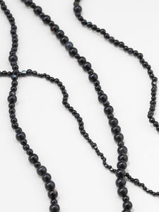 Black lip shell long necklace