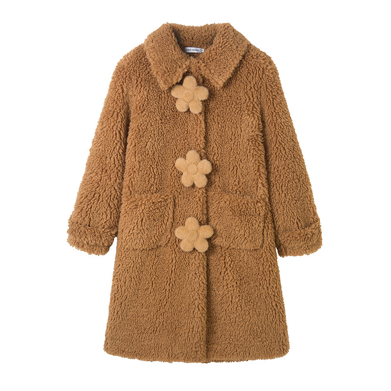 Solid Color Loose Woolen Coat