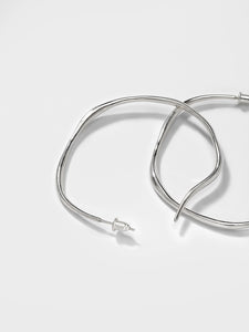 Large silver hoop earrings