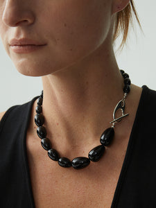 Black beaded necklace