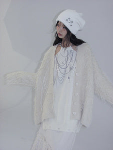 Lazy Loose Sweater Knit Cardigan Jacket