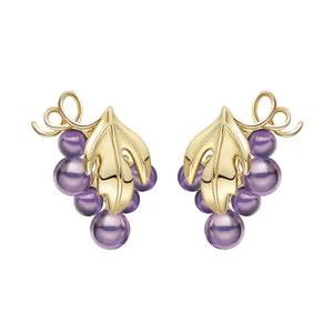 Mint Mambo Light Luxury Elegant Grape Pearl Earrings