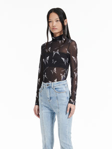 Digital Printed Mechanical Butterfly Bottoming Shirt