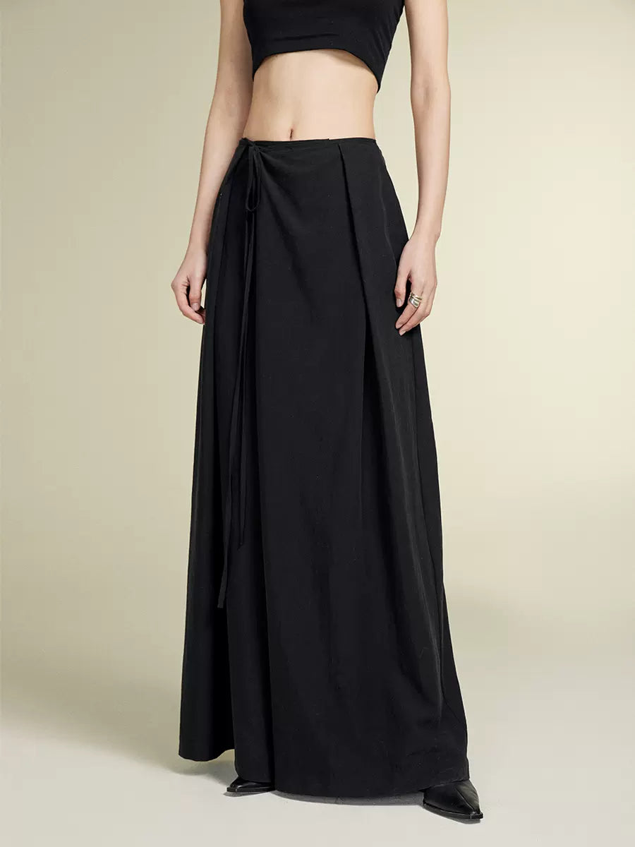 Tencel loose casual wide-leg pants