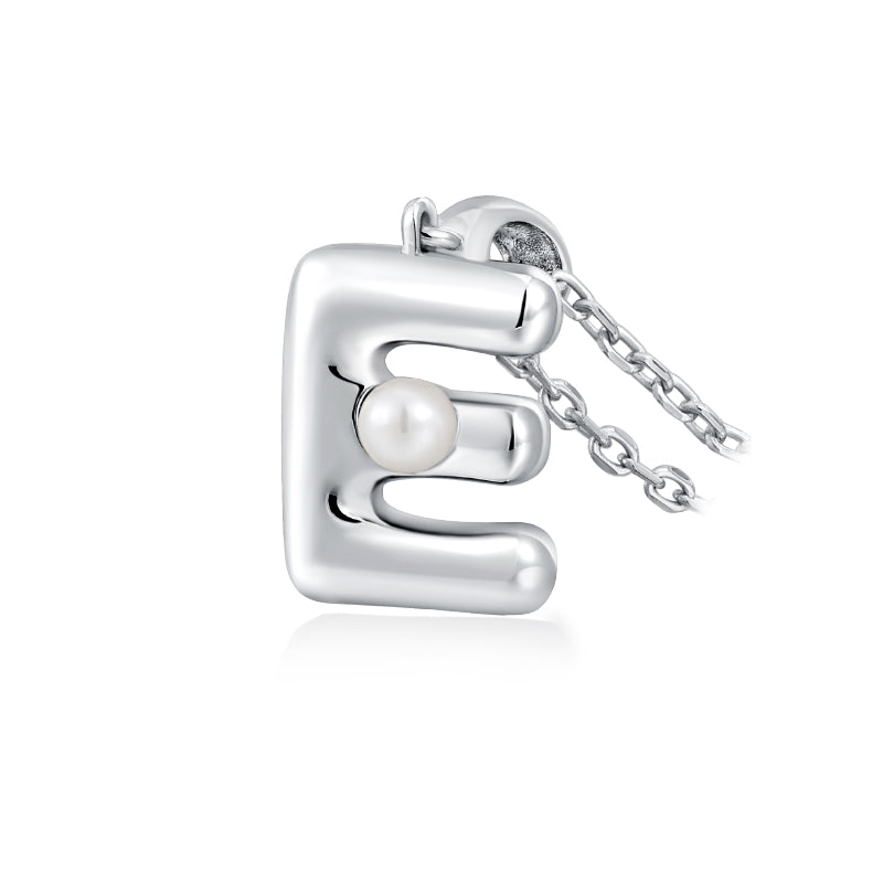 Sterling silver letter pendant necklace