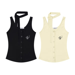 Hot Girl Embroidered Vest Suspenders