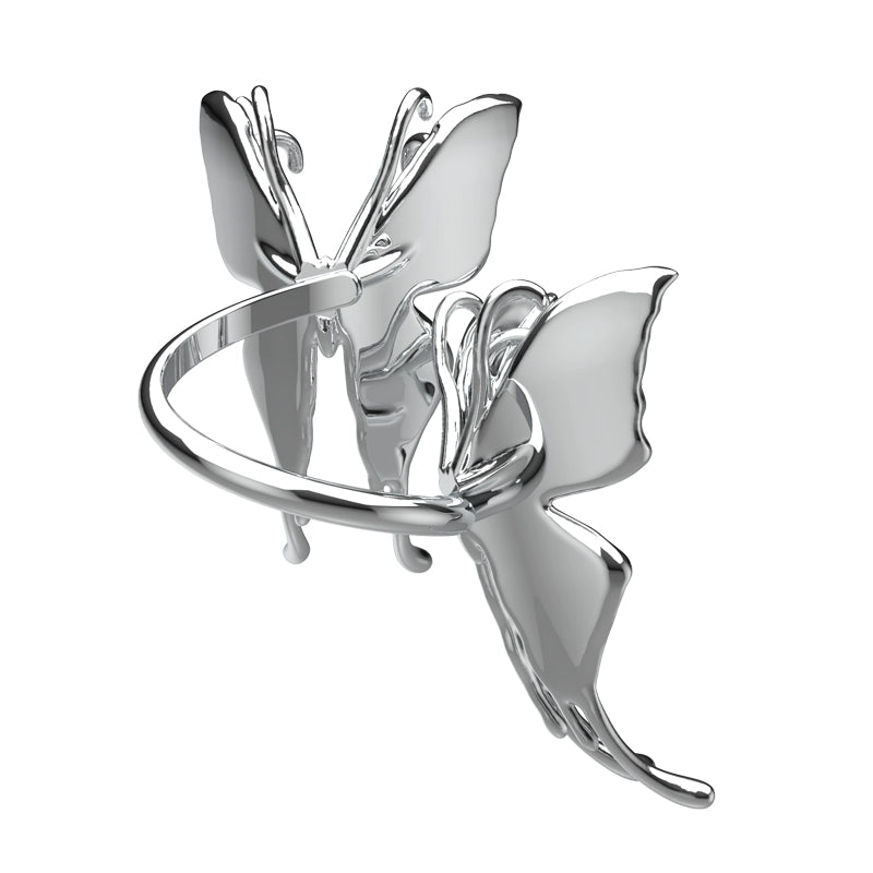 Ripple/ Liquefied Butterflies Open Ring