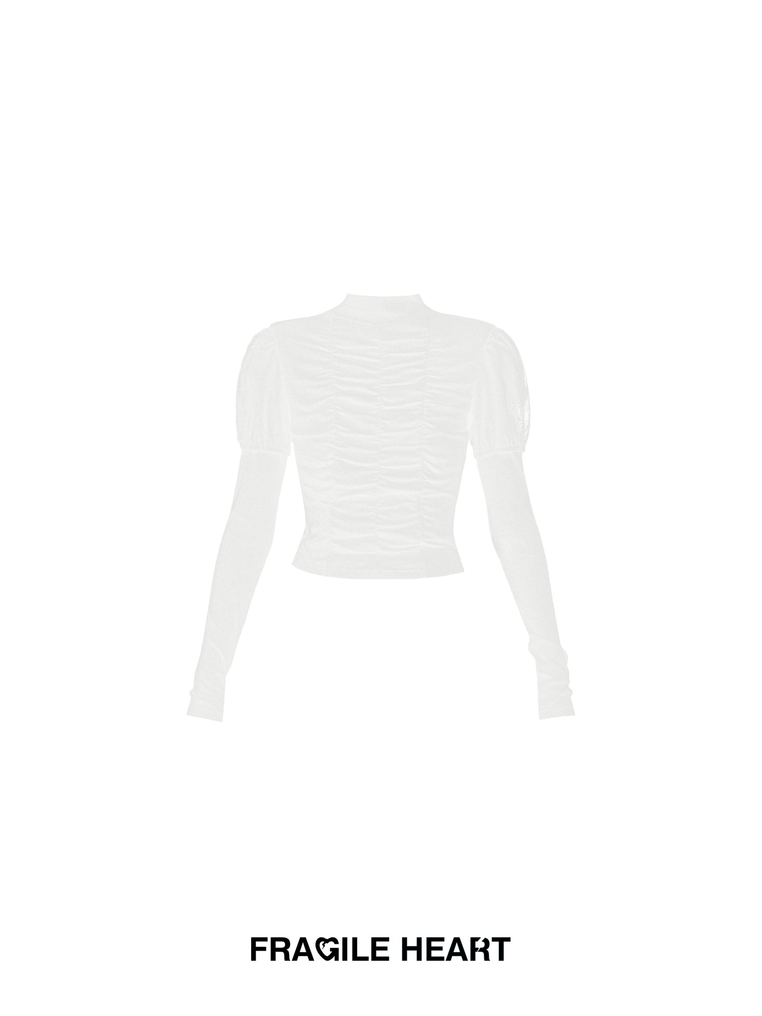 Slim Fit Pleated Long Sleeve T-Shirt Top