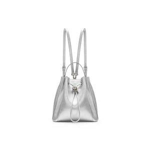 Genuine leather crossbody bucket bag