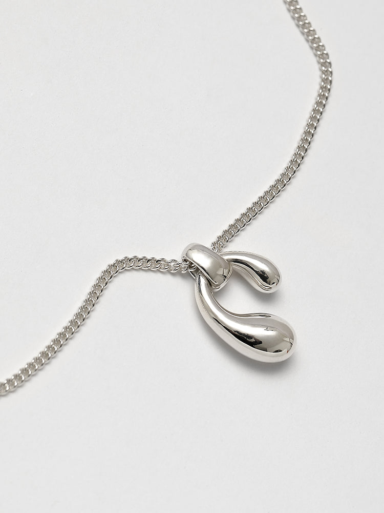 Beans silver necklace