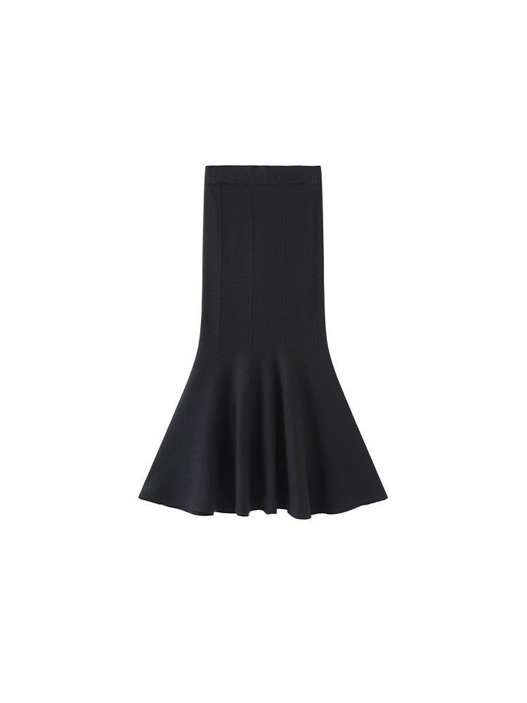 High Waist Fishtail Slim Fit Skirt