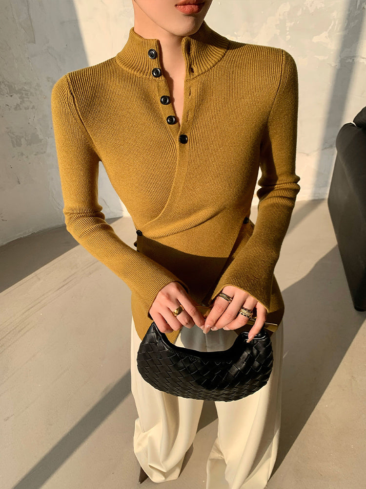 Long-sleeved Turtleneck Sweater