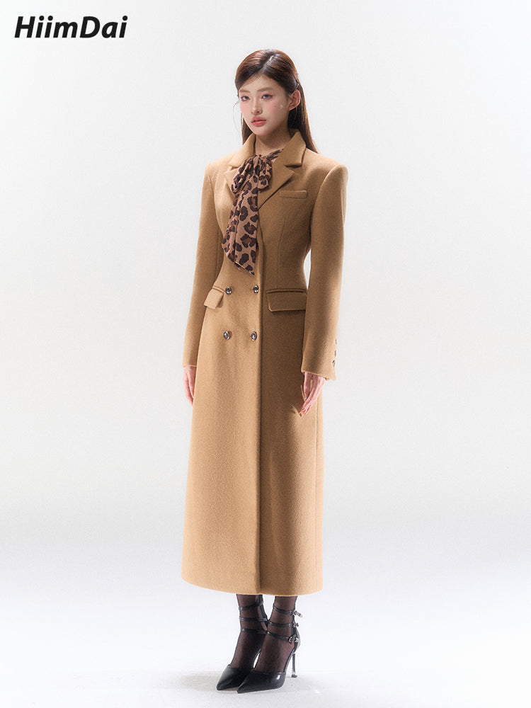 [Encounter] wool leopard print lining woolen coat