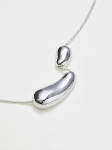 Silver Necklace with Water Drop Pendant