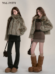 Plush Eco-friendly Fur Coat