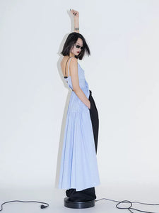 Single Breasted Pleated Slip Dress