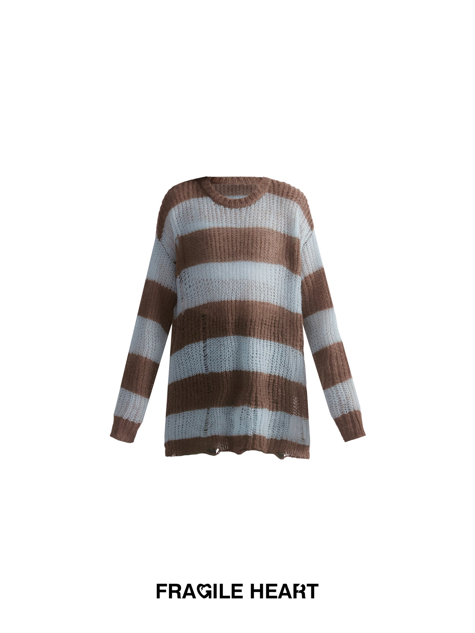 Mohair Ripped Striped Sweater