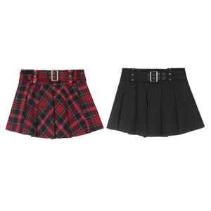 Hot Girls Preppy Plaid Skirt Miniskirt